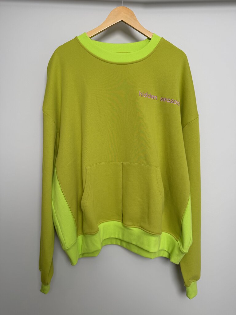 New Hidden Season Lime Crewneck Sz. XL