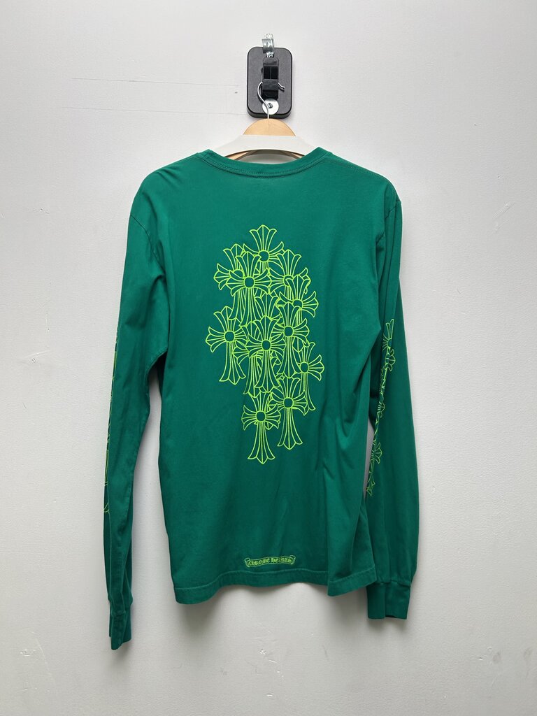 Preowned Chrome Hearts Neon Green Multi Cross Longsleeve sz.L