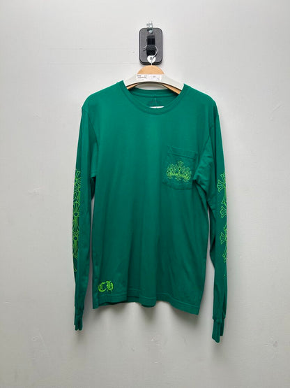Preowned Chrome Hearts Neon Green Multi Cross Longsleeve sz.L