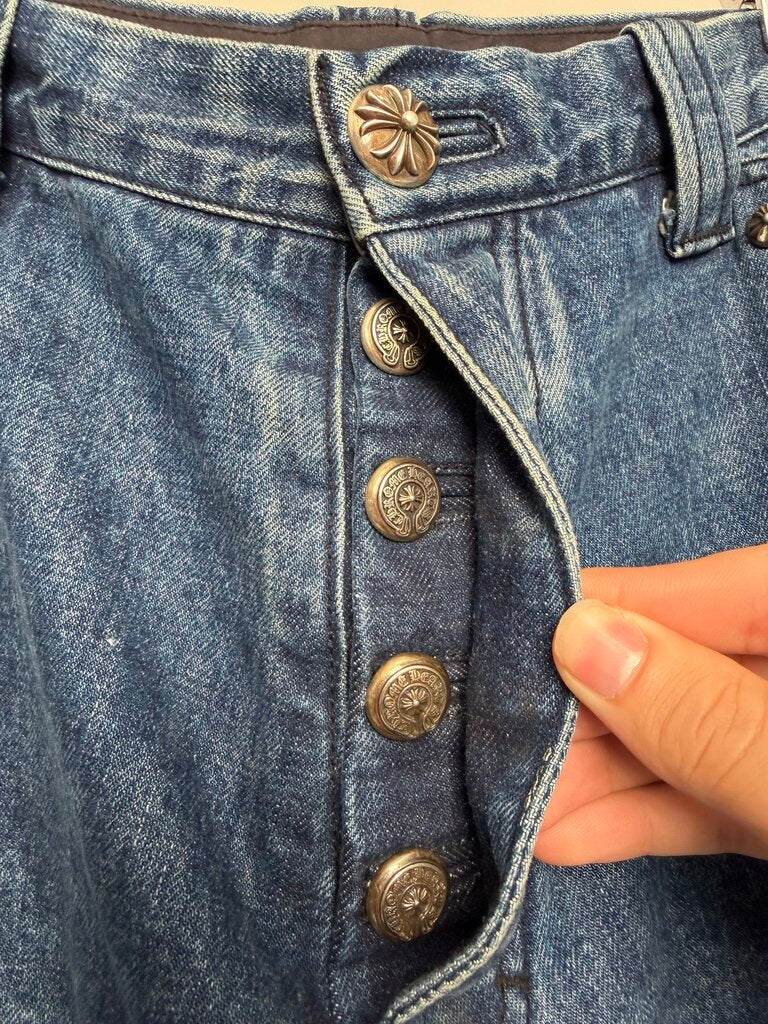 New Chrome Hearts Indigo Double Knee Sz. 33