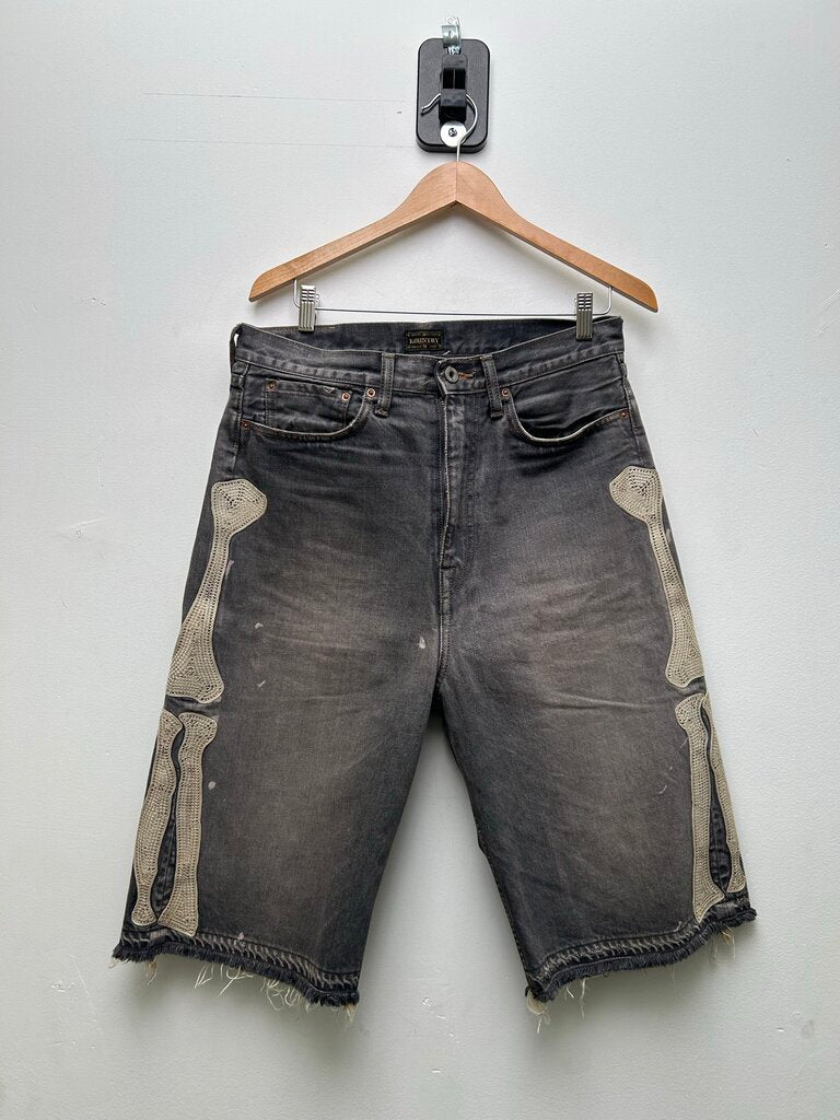 Preowned Kapital Grey Bone Shorts Size 32