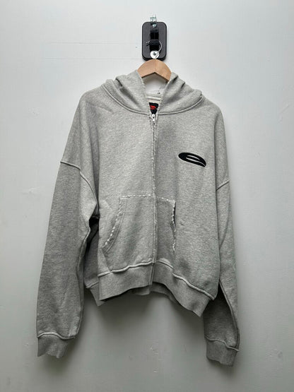 New Eternal Flare Grey Distressed Zip sz.L