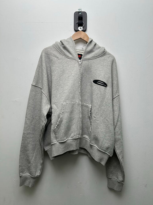New Eternal Flare Grey Distressed Zip sz.L