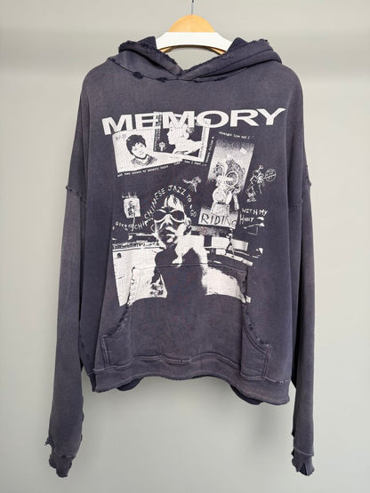 Preowned ERD Memory Navy Hoodie size L(Fits XL)