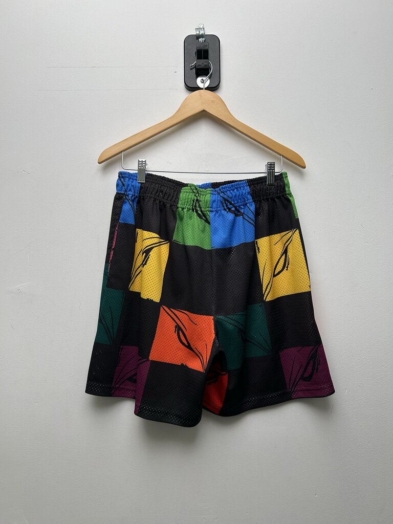 Preowned Matty Boy Eric Emanuel Multi Color Checkerboard Short sz.XL