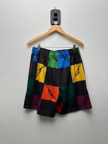 Preowned Matty Boy Eric Emanuel Multi Color Checkerboard Short sz.XL
