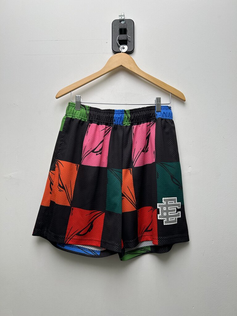 Preowned Matty Boy Eric Emanuel Multi Color Checkerboard Short sz.XL