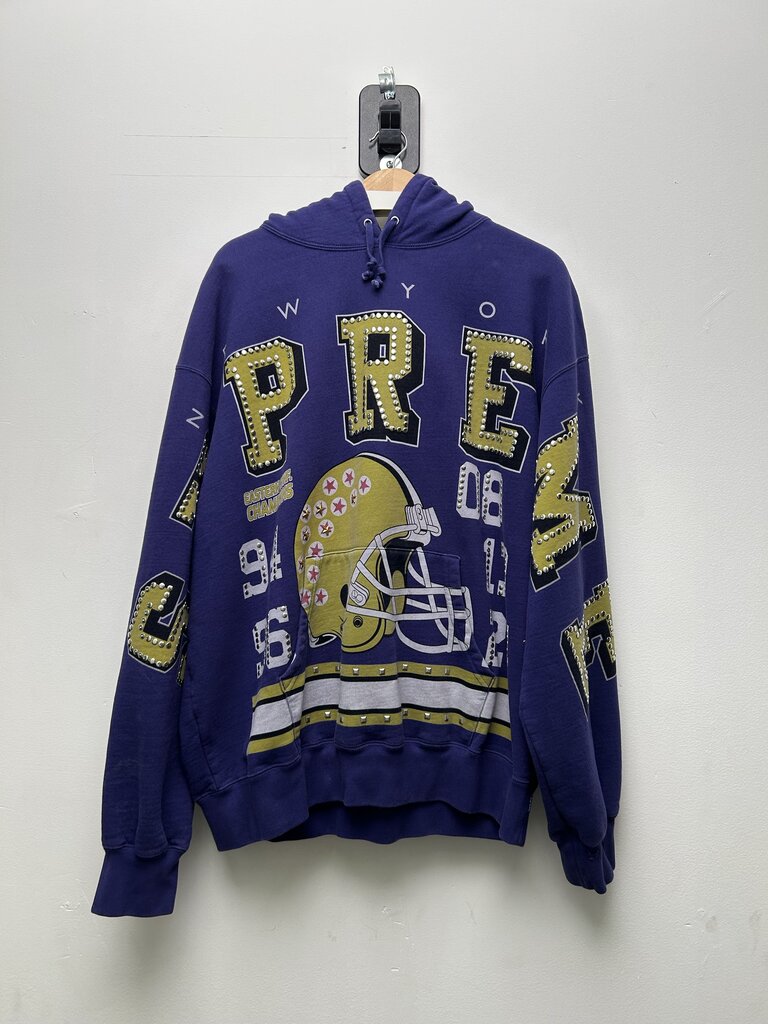Preowned Supreme Stud Purple Football Hoodie sz.XL