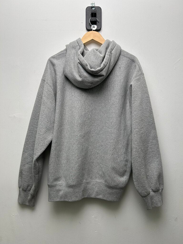 Preowned Supreme Heather Grey Navy Bogo Hoodie sz.L