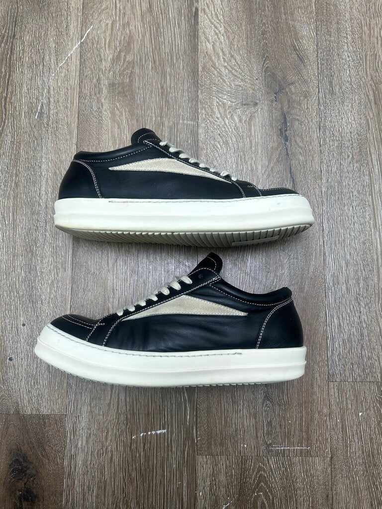 Preowned Rick Owens Vans Low Mainline Black Size 41 (No Box)