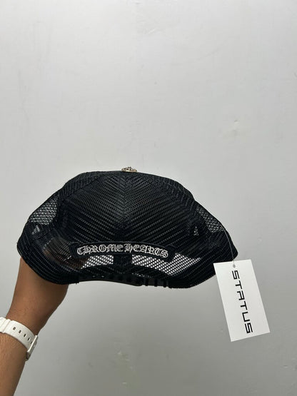 New Chrome Hearts Cheetah Chomper Black Trucker