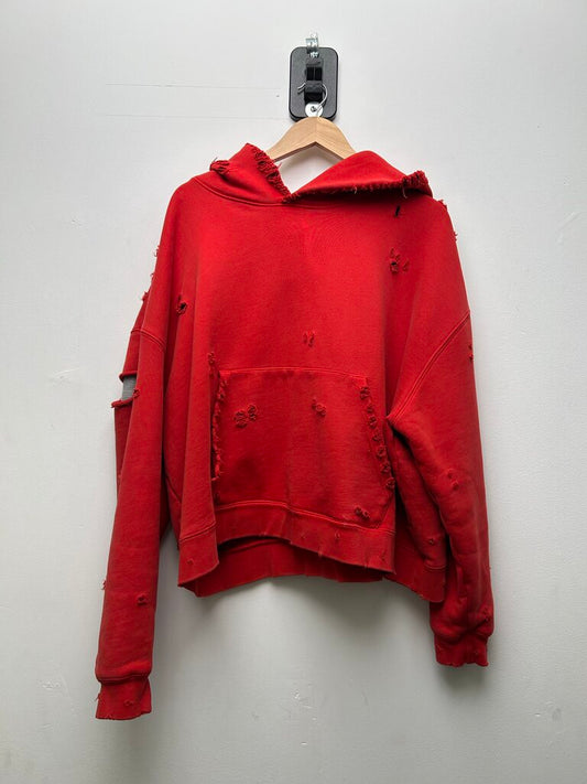 Preowned Gv Gallery Red Dumpster Hoodie Size Large