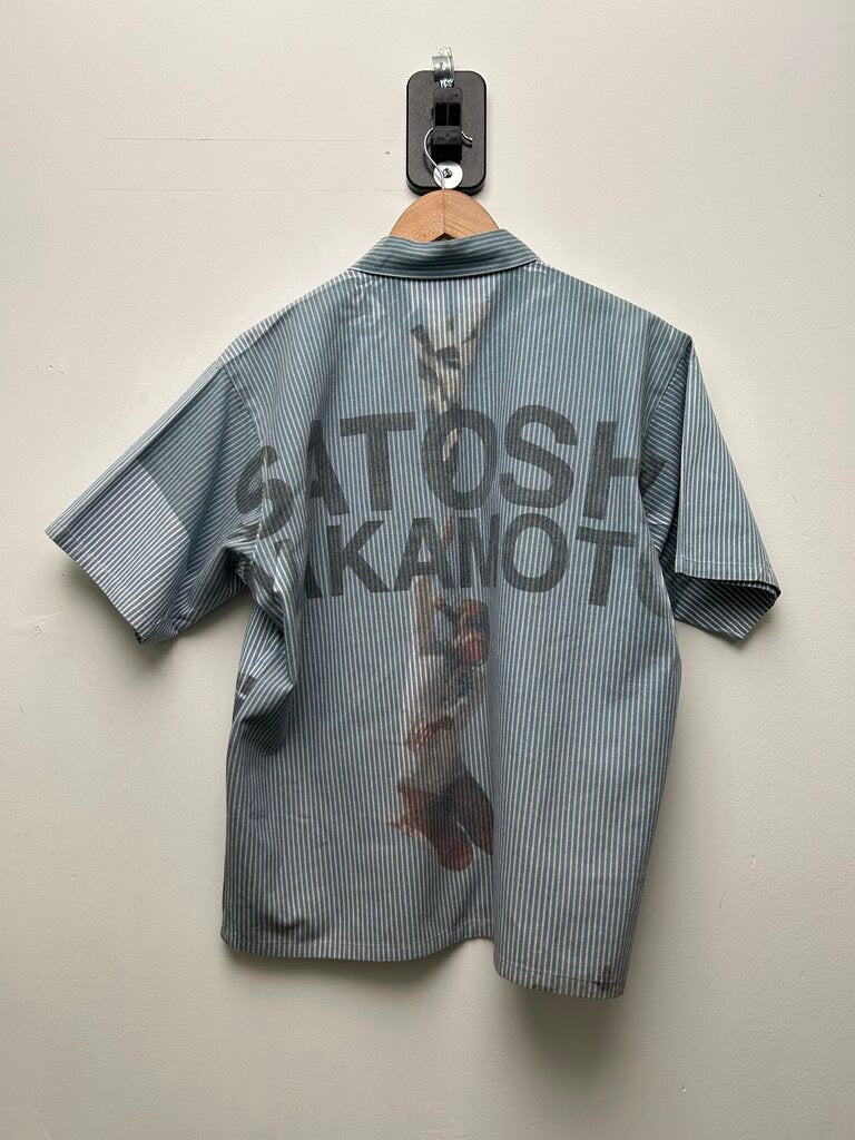 Preowned Satoshi Pinstripe Quarter Zip Size Small