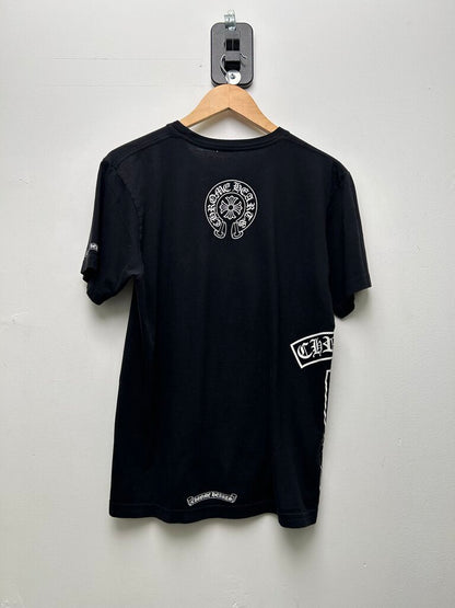 Preowned Chrome Hearts Black Vertical Logo Pocket Tee Size Medium