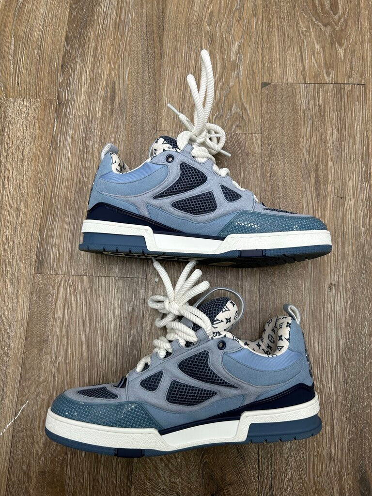 New Louis Vuitton Suede Blue White Monogram Skate sz.8LV(10M)