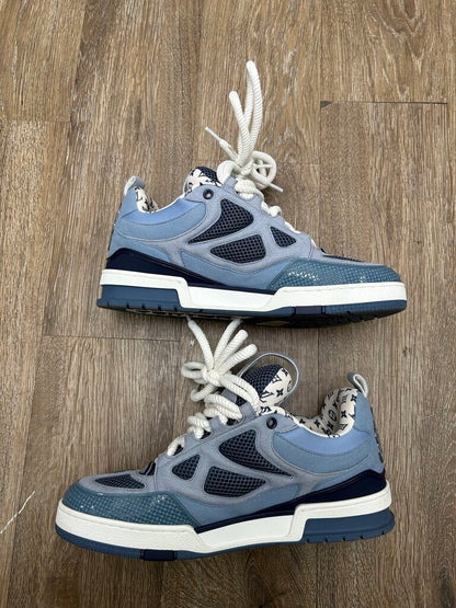 New Louis Vuitton Suede Blue White Monogram Skate sz.8LV(10M)