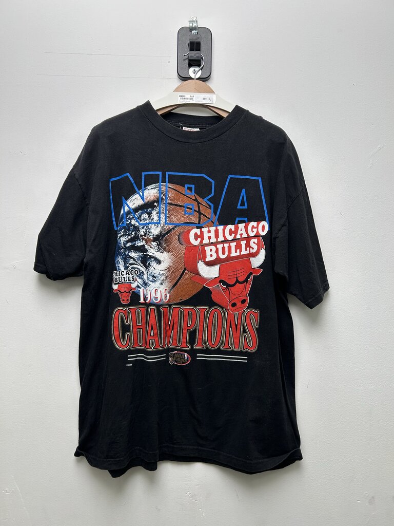 1996 Chicago Bulls World Champions Black Tee sz.XL