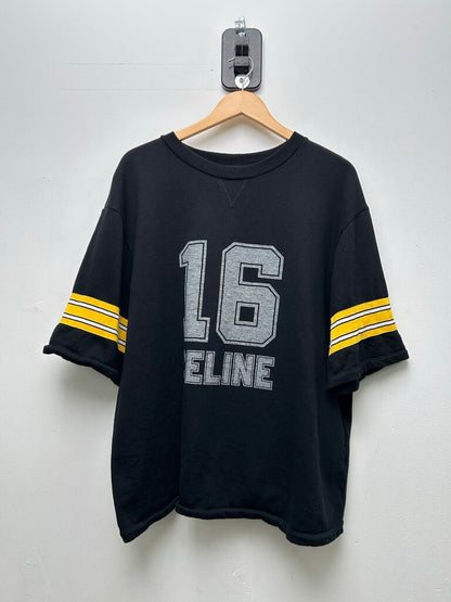 Preowned Celine Black Yellow Tee Size Medium