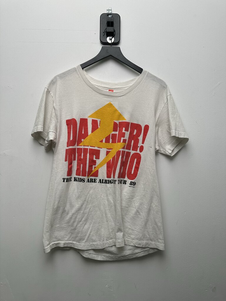 1989 Danger The Who White Tee Sz L