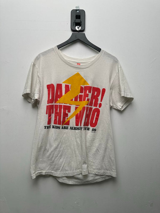 1989 Danger The Who White Tee Sz L