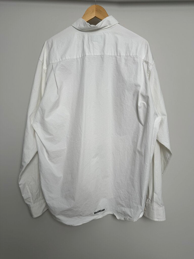 Pre-Owned Balenciaga White Button Up Sz.