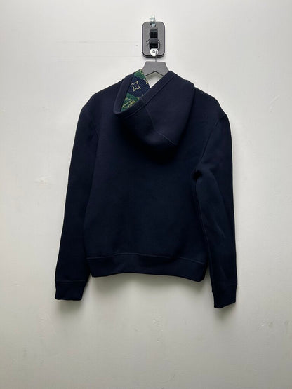 Preowned Louis Vuitton Reversible Navy Green Yellow Monogram Zip Hoodie sz.S
