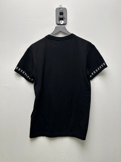 Preowned Louis Vuitton White Monogram Ringer Black Tee sz.XSA