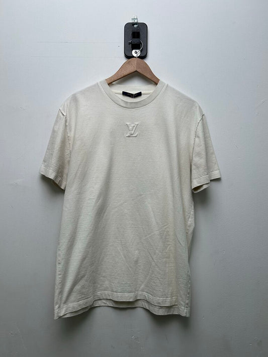 Preowned Louis Vuitton White Chest Logo Size Large