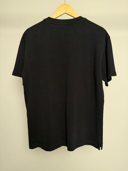 Preowned Louis Vuitton Embroidered Monogram Pocket Black Tee size M