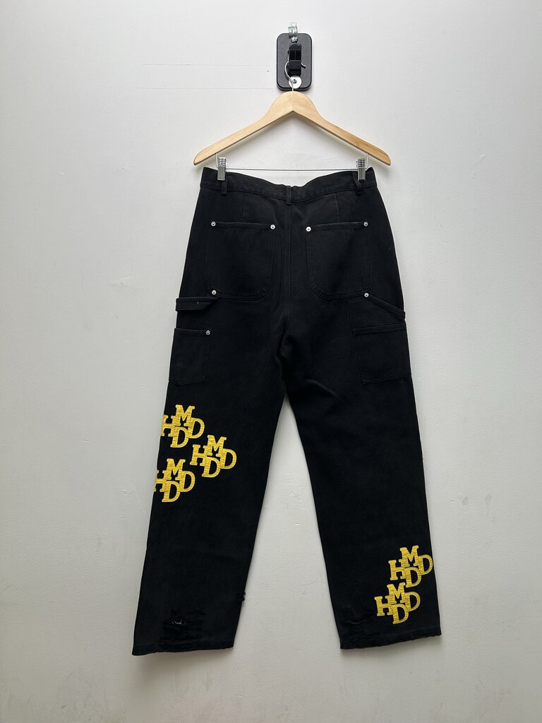 Preowned HMDD Double Knee Yellow Patch Sz M