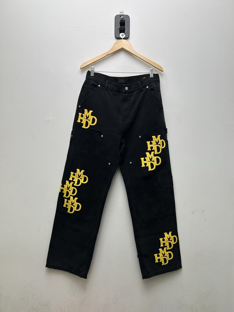 Preowned HMDD Double Knee Yellow Patch Sz M