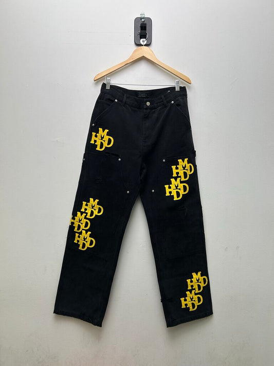 Preowned HMDD Double Knee Yellow Patch Sz M