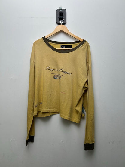 Preowned Paly Beggars Yellow Ringer L/S Size Small