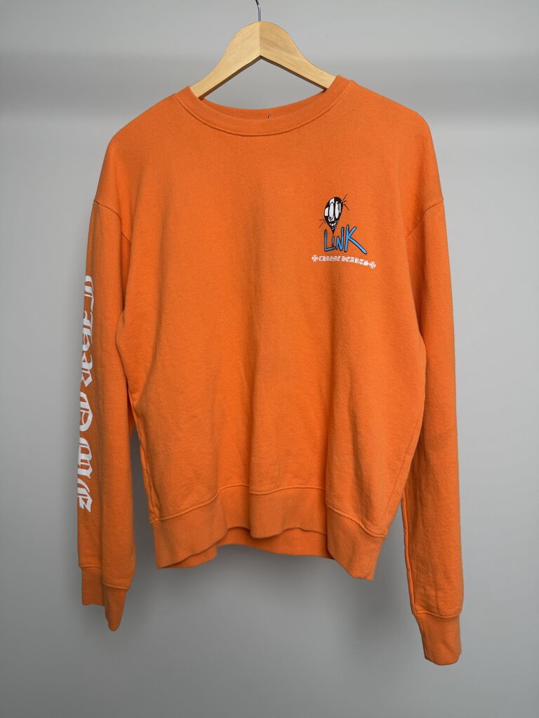 Pre-Owned Orange Chrome Hearts x Matty Boy Crewneck Sz. M
