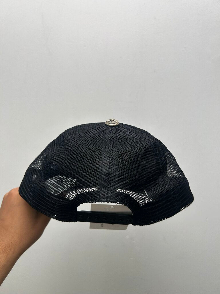 Preowned Chrome Hearts Black CH NYC Hat