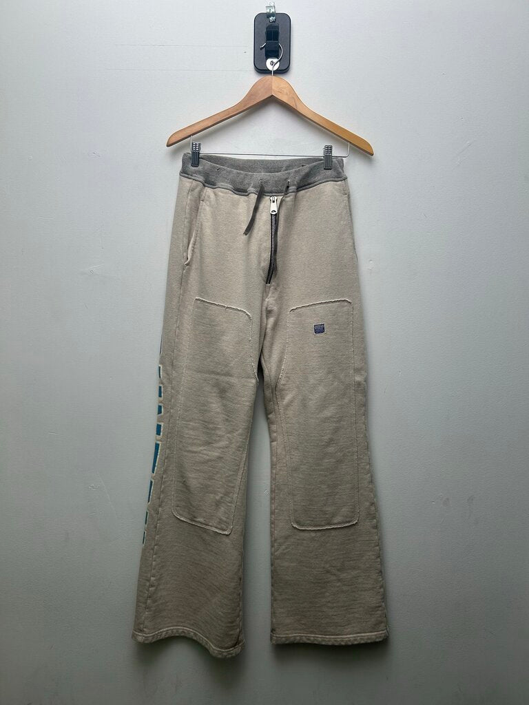Preowned Kapital White Blue Double Knee Sweatpants Size 2
