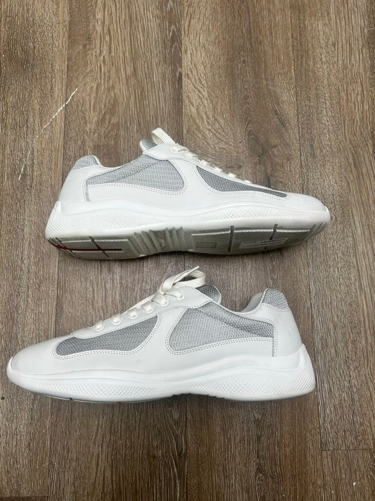 Preowned Prada Americas Cup Silver White sz.9