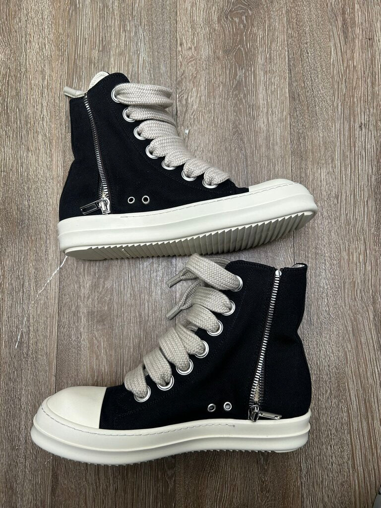 Preowned Rick Owens DRKSHDW Ramone High Jumbo Lace Black sz.43