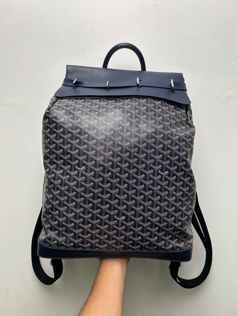 Goyard Steamer Bookbag Blue Navy