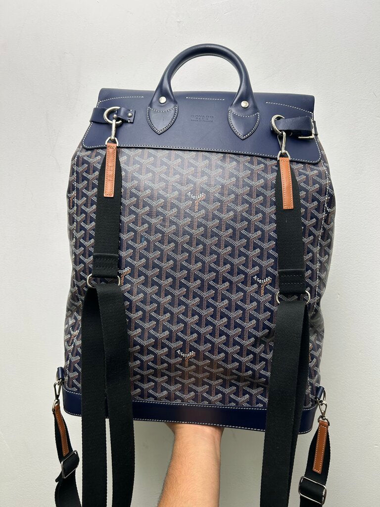 Goyard Steamer Bookbag Blue Navy