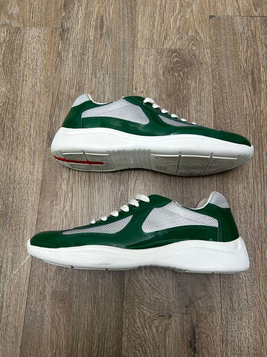 Preowned Prada Americas Cup Green White Silver sz.10(11.5M)