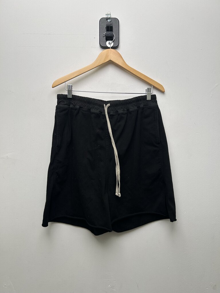 Preowned Rick Owens Lido Black Cutoff Sweatshorts sz.40