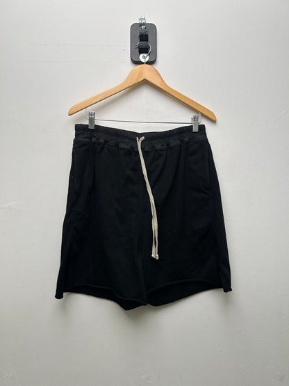 Preowned Rick Owens Lido Black Cutoff Sweatshorts sz.40