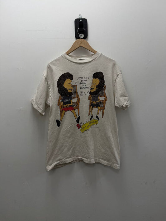 Preowned Saint Michaels Bape Awake Nightmare White Tee sz.M
