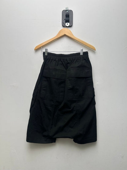 Preowned Rick Owens Lido SS24 Black Cargo Pod Short sz.34 (S)