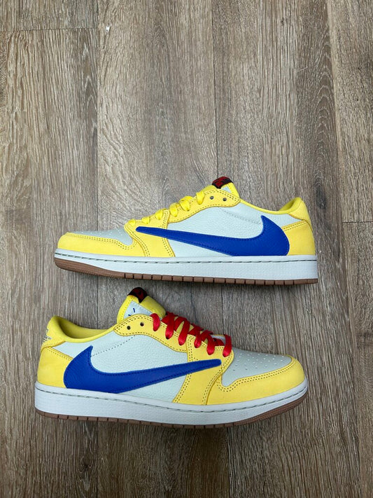 Preowned Jordan 1 Low Travis Scott Canary Low Size 10.5W (9M)