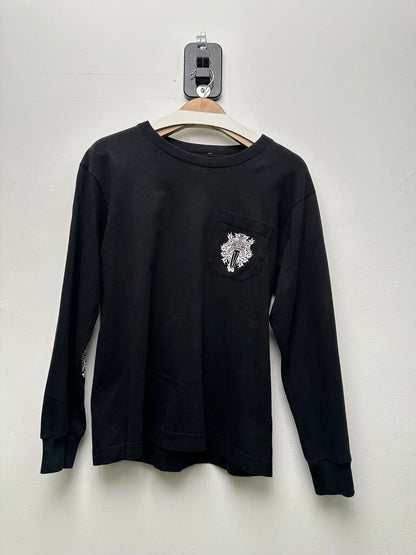 Vintage Chrome Hearts White Vine Dagger Floral Black Longsleeve sz.M
