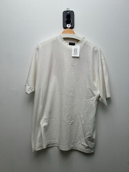 Preowned Balenciaga Pink Graffiti White Oversized Tee sz.M