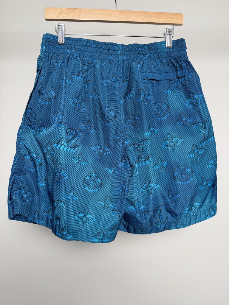 Preowned Louis Vuitton Motion Logo Blue Trunks size M