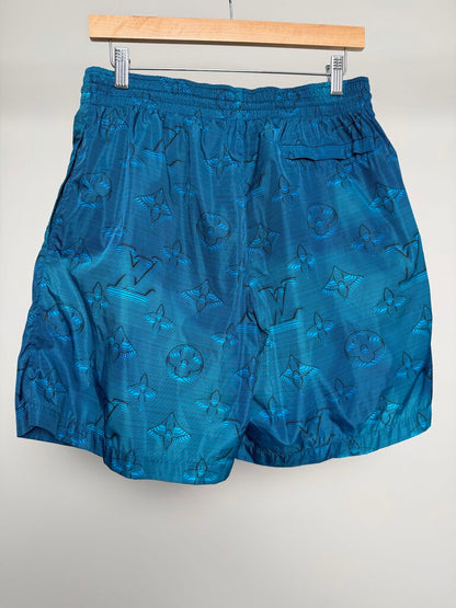 Preowned Louis Vuitton Motion Logo Blue Trunks size M